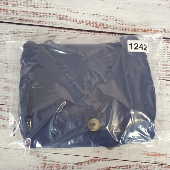 She + Sky Navy Babydoll Sundress Size M Button Accent Zip Back Slit Front NWT - Picture 12 of 12